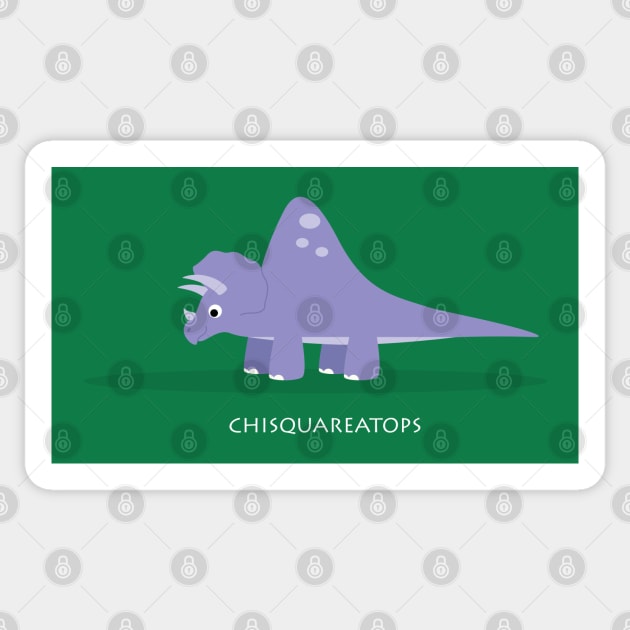 Chisquareatops - the Mathematics and Statistics Dinosaur Sticker by TARDISRepairman